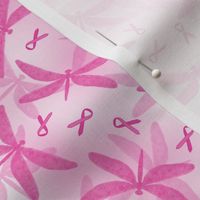 cancer watercolor dragonflies pink