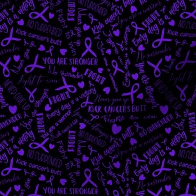 fighting words purple on black