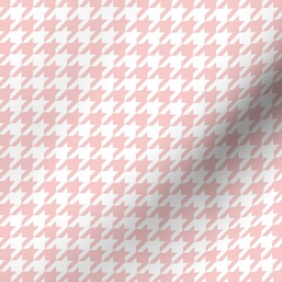 small baby pink houndstooth