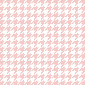 small baby pink houndstooth