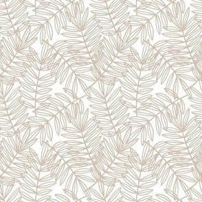 Coastal Palm Fronds Taupe 4 in