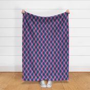 Overlapping Argyle Plaid in Pink Lavender Colonial and Slate Blue