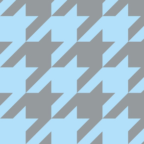 large baby blue gray houndstooth
