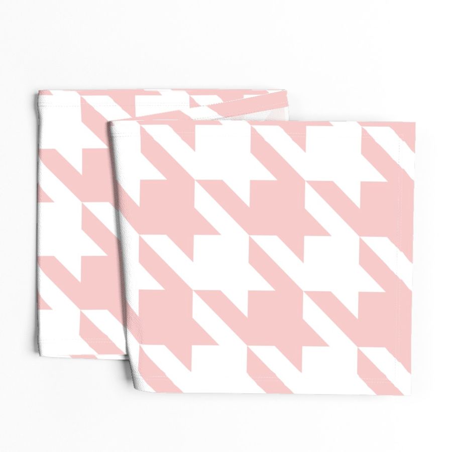 large baby pink houndstooth