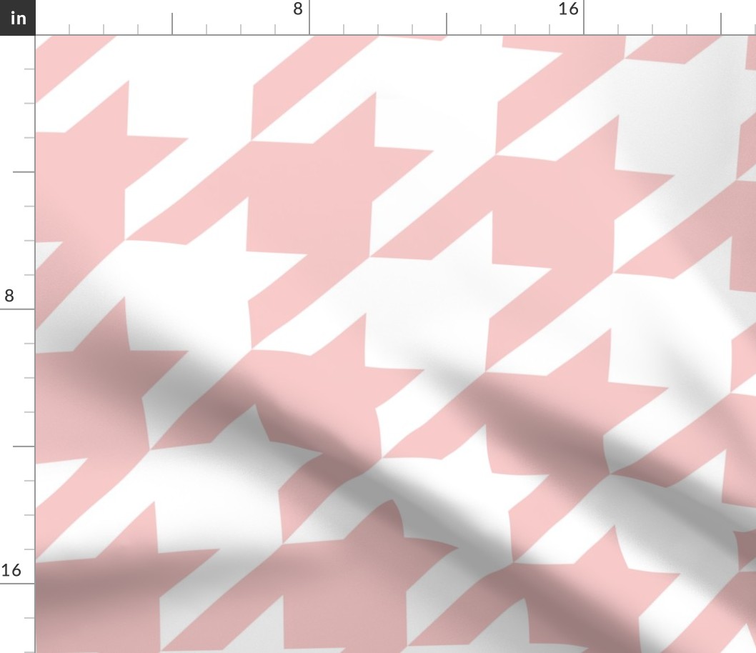 large baby pink houndstooth
