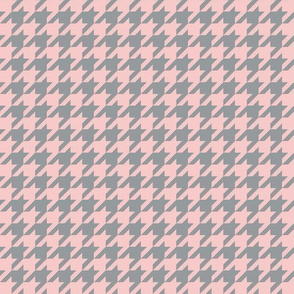 small baby pink gray houndstooth