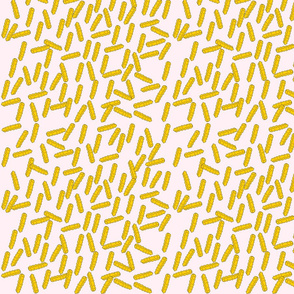 Cute Fries Pattern on Pink Background