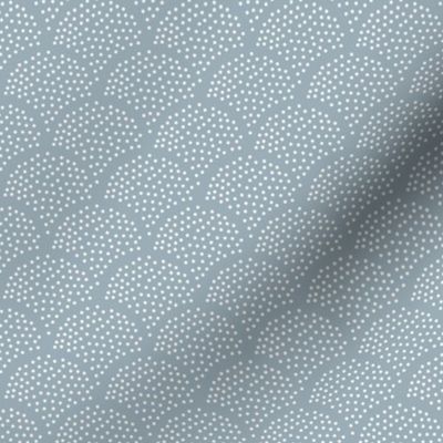 Tiny little speckled scales spots in abstract waves water shape dots texture neutral nursery cool blue ocean