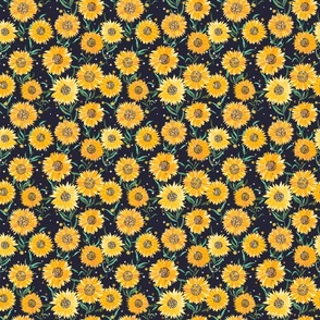 Sunflowers watercolor Black Micro