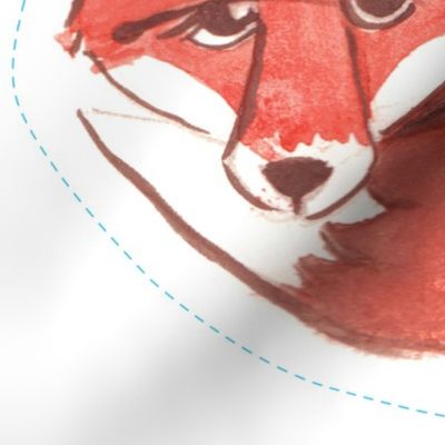 Red Fox Pillow Set (please zoom for details!)