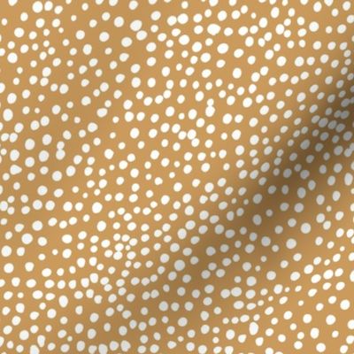 Cheetah wild cat spots boho animal print abstract basic spots and dots in raw ink cheetah dalmatian neutral nursery mustard yellow ochre white