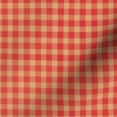 Thanksgiving gingham red and beige
