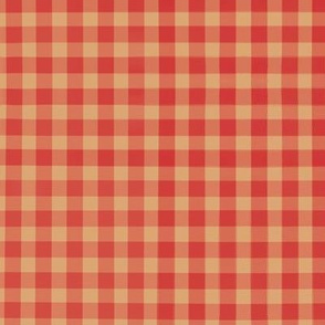 Thanksgiving gingham red and beige