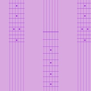 guitar fretboard stripe - purple on lavender