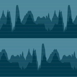 economic growth chart - blue and navy on light blue