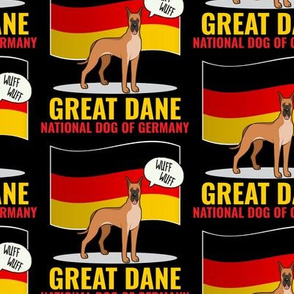 Great Dane German Flag Medium Black