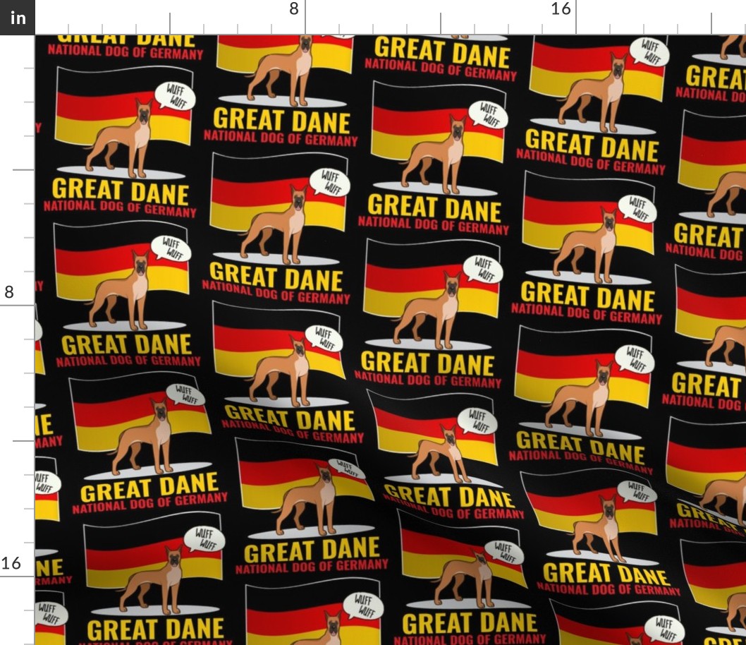Great Dane German Flag Medium Black