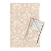 Elegant Pastel Floral Damask-Cream