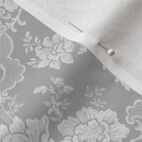 Elegant Pastel Floral Damask-Gray