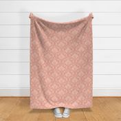 Elegant Pastel Floral Damask-Peach