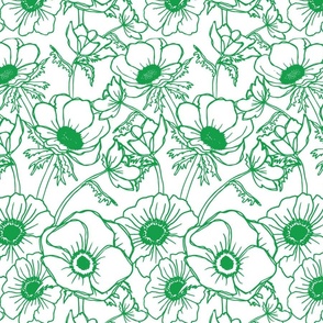 Anemones in Green