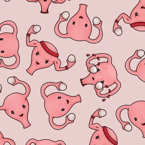 Womb moods, Uterus emotions, pink, large