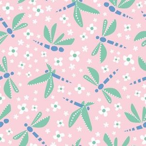 Dragonfly Party - Pastel Pink