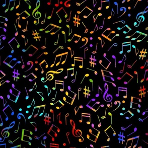 Music Notes Fabric, Wallpaper and Home Decor | Spoonflower
