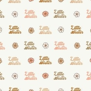 SMALL little sister fabric - retro fabric, boho girls fabric, muted neutral florals