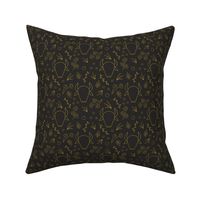 Floral CNY Ox - Black and Gold, Small