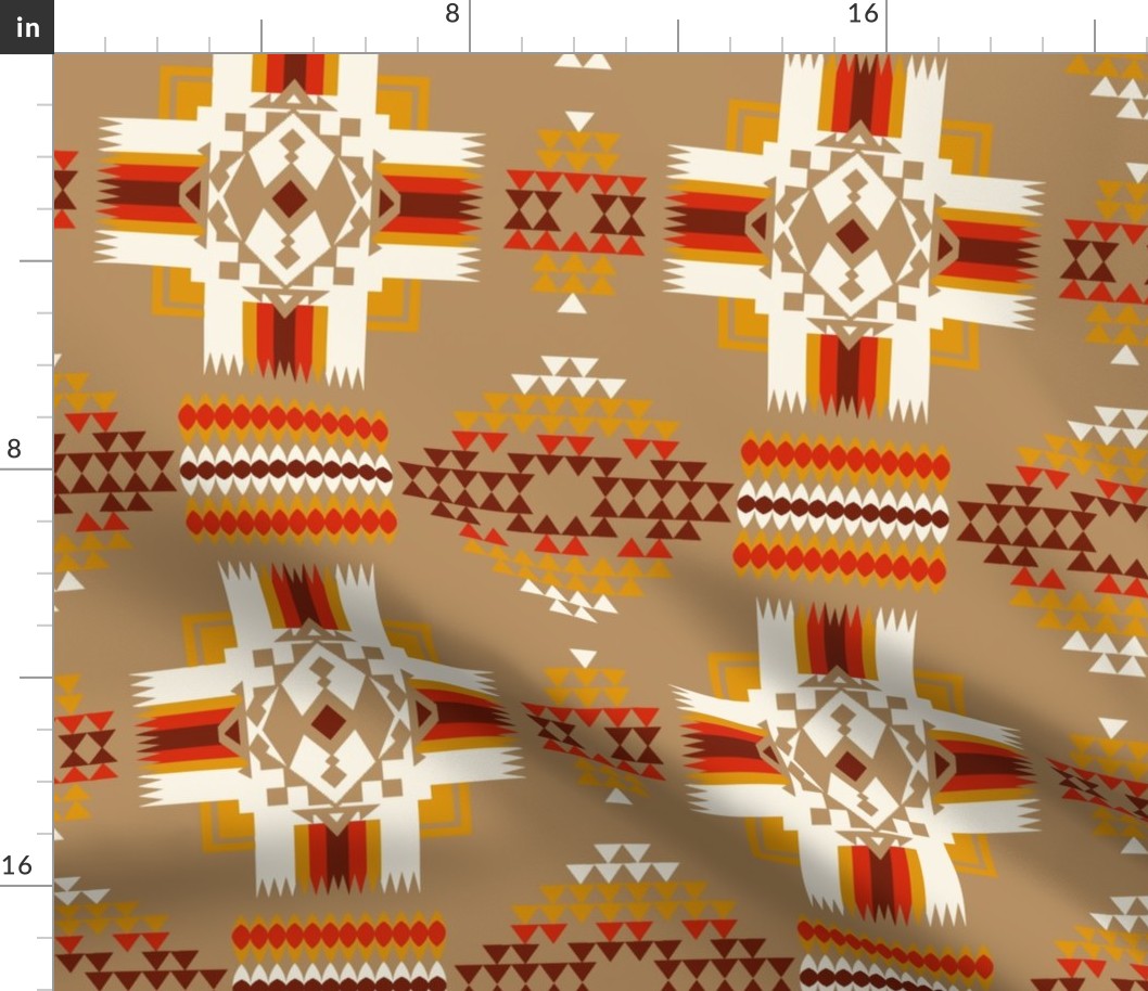 Mixed Ortega geometric pattern