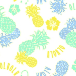 Pineapple pop art pattern