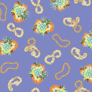 Pineapple and Hawaiian lei  pattern