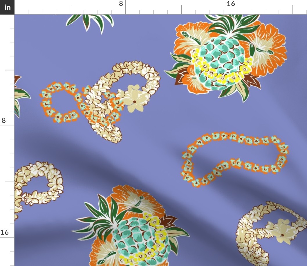 Pineapple and Hawaiian lei  pattern