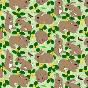 Bunnies au naturel - green (click on the FQ view if the picture doesn't load properly)