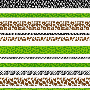 Wild Stripes - Animal Print - Light - Large Scale