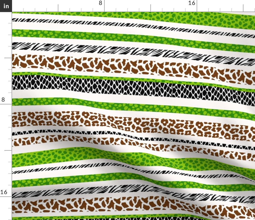Wild Stripes - Animal Print - Light - Large Scale