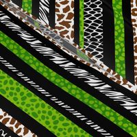 Wild Stripes - Animal Print - Dark - Large Scale