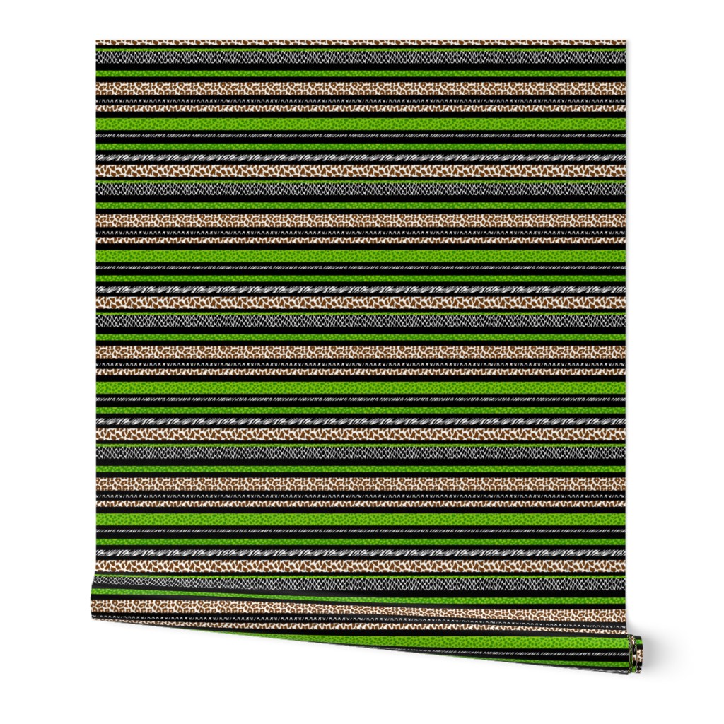 Wild Stripes - Animal Print - Dark - Medium Scale