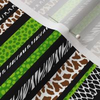 Wild Stripes - Animal Print - Dark - Medium Scale
