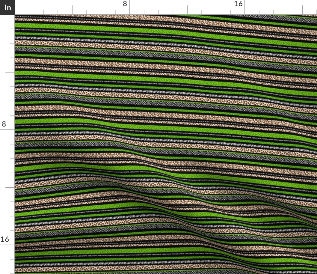 Wild Stripes - Animal Print - Dark - Small Scale