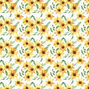 Small scale mexican sunflowers - watercolor blooming florals pa059-1