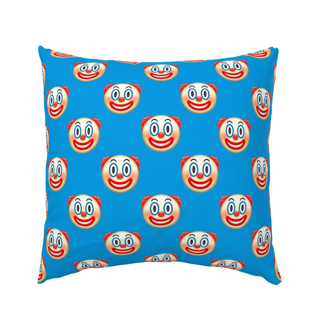 Large Scale Clown Emojis on Blue