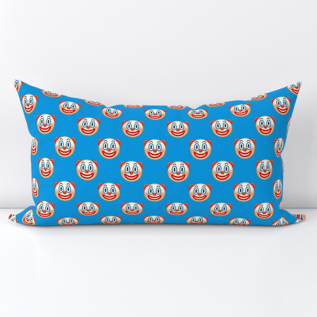 Medium Scale Clown Emojis on Blue