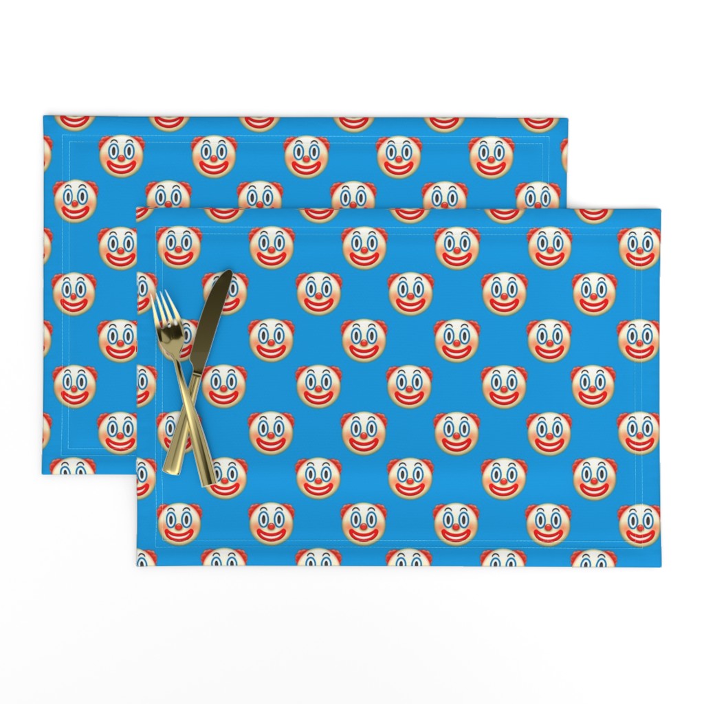 Medium Scale Clown Emojis on Blue