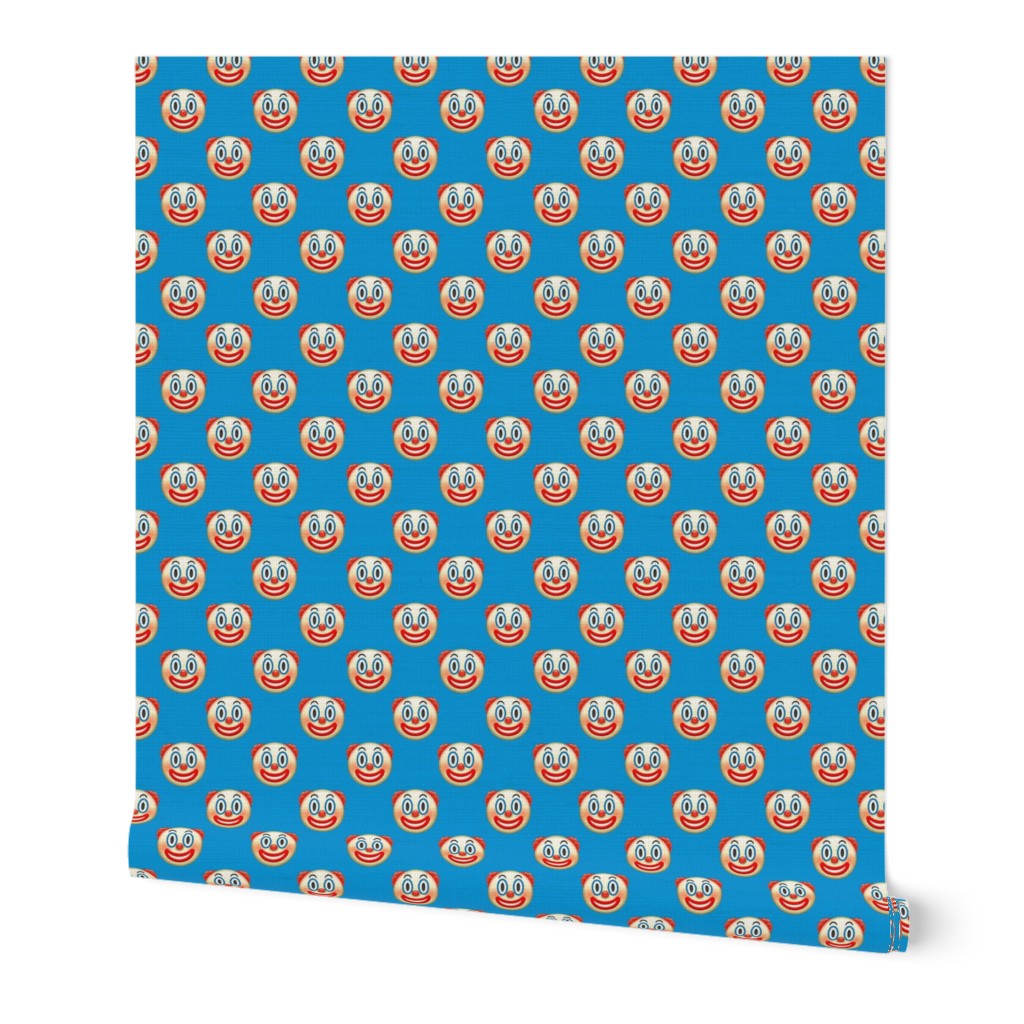 Medium Scale Clown Emojis on Blue