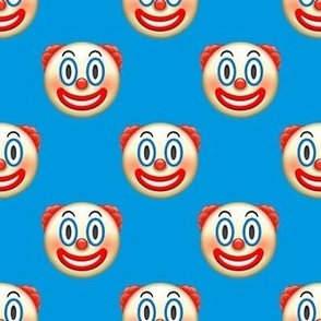 Medium Scale Clown Emojis on Blue