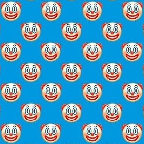 Small Scale Clown Emojis on Blue