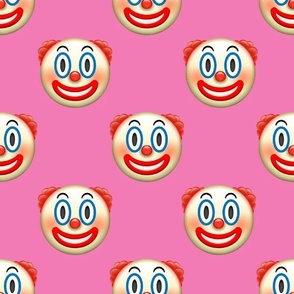 Large Scale Clown Emojis on Pink