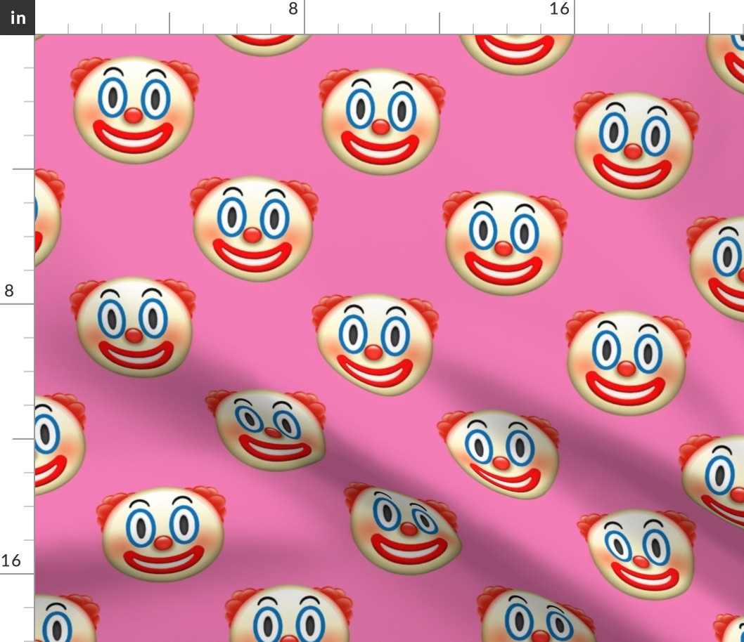 Large Scale Clown Emojis on Pink